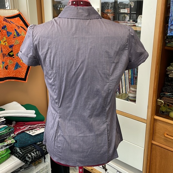 Short Sleeve Dress Shirt with Unique Pleats - Picture 2 of 8